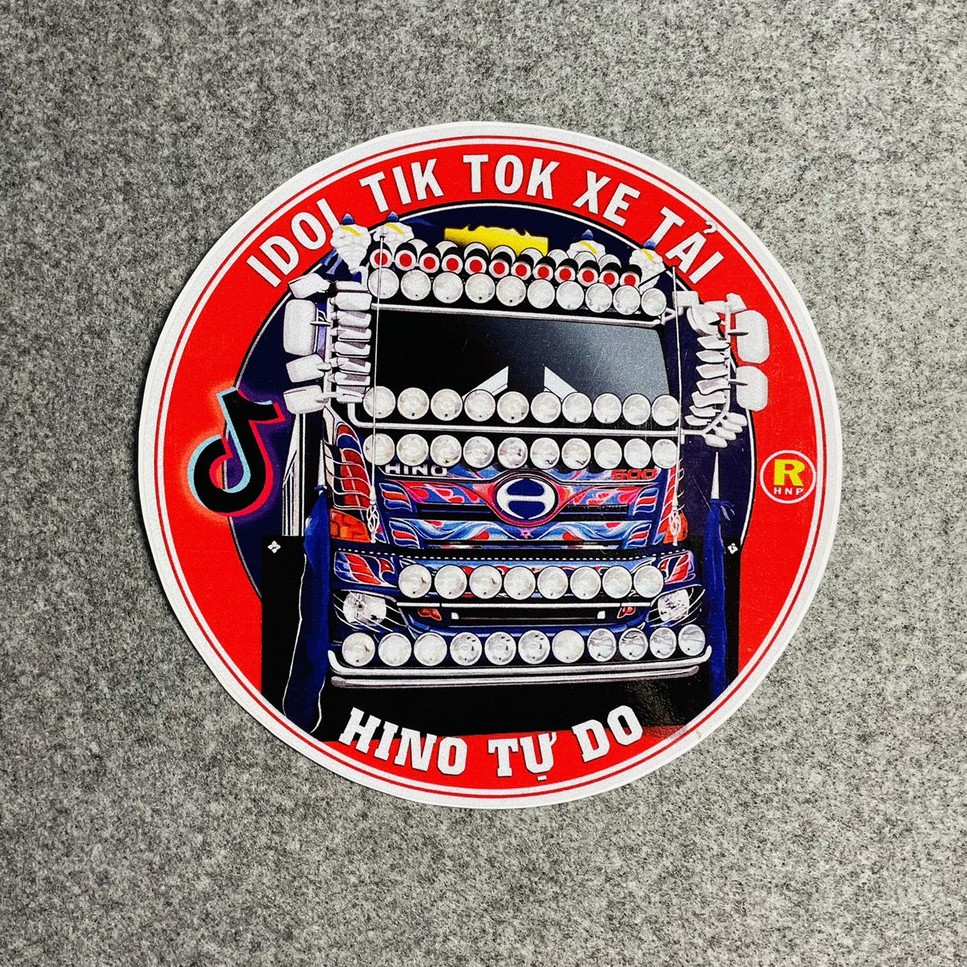 Tem xe tải HINO Thái Lan idol TikTok Xe Tải, Phản Quang | HNP Studio, kèm quà tặng tem nhỏ 10k