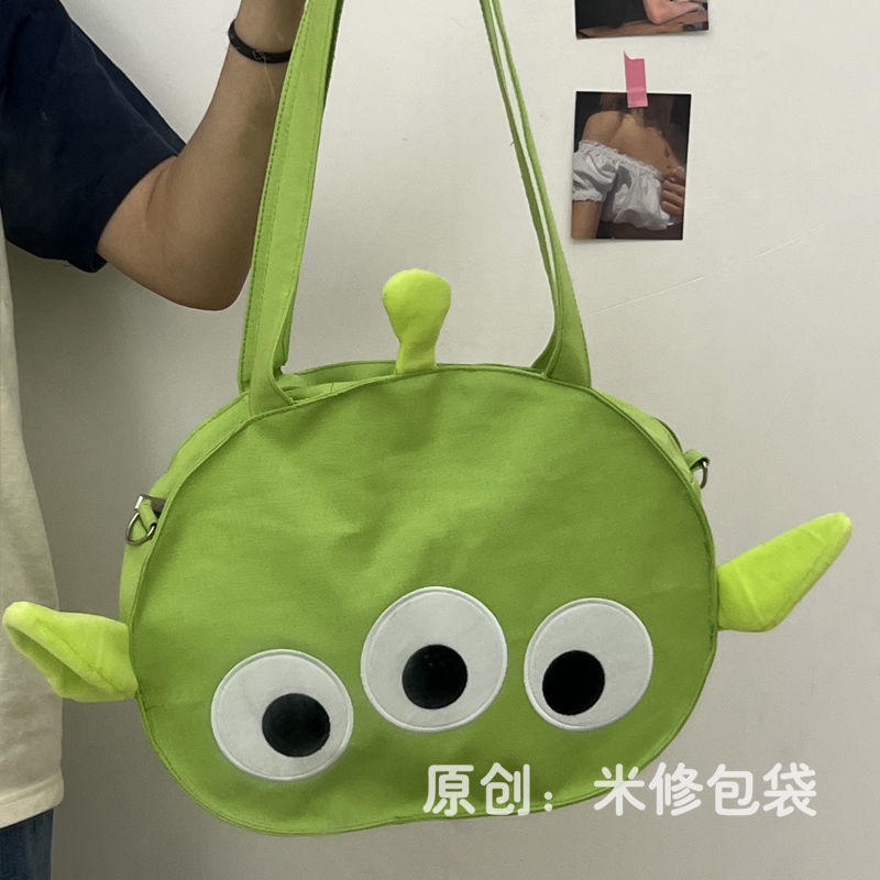 Túi Xách canvas Sức Chứa Lớn In Họa Tiết Hoạt Hình Dễ Thương Vui Nhộn Phong Cách Nhật Bản Cho Nữ