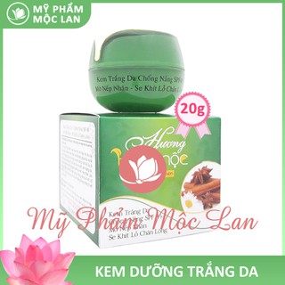 Kem dưỡng trắng da mặt, chống nắng spf 45, mờ nếp nhăn, se khít lỗ chân lông - Kem Hương Thảo Mộc 20g - Mỹ phẩm Mộc Lan-