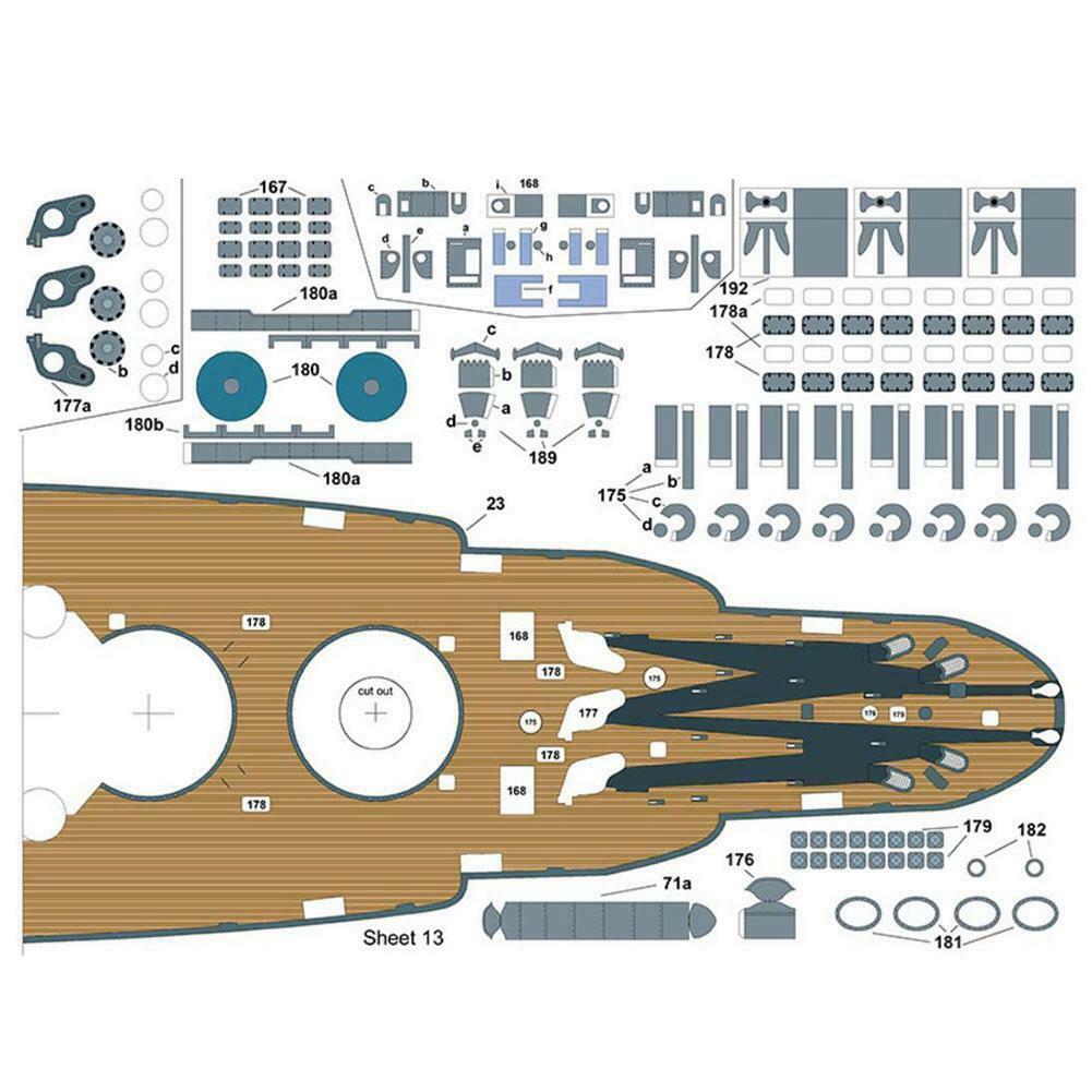 Mô Hình Máy Bay Chiến Đấu 3d Diy Tỉ Lệ 1: 250 Uss Arizona Bb-39