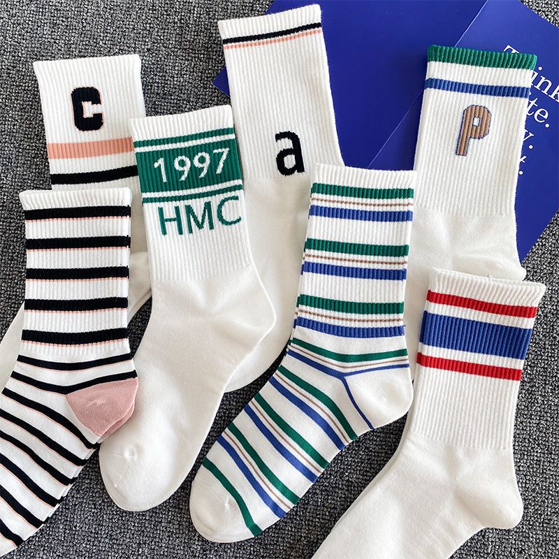 Hàng Có Sẵn#Tất Thể Thao Cổ Cao Thời Trang Mùa Thu Phong Cách Hàn Quốc Cho Nữ