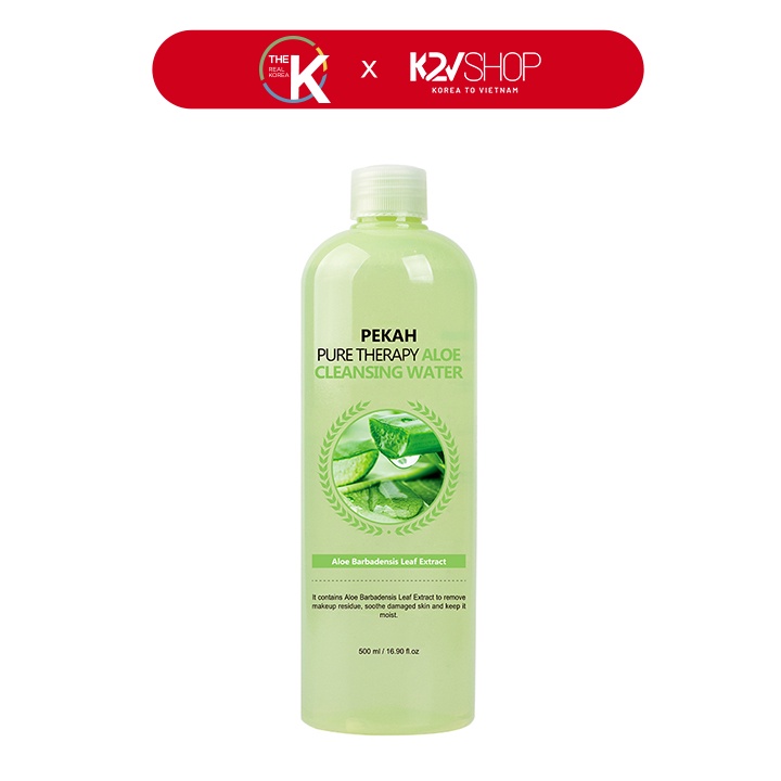 Nước Tẩy Trang Lô Hội Làm sạch sâu PEKAH PURE THERAPY ALOE CLEANSING WATER 500ml