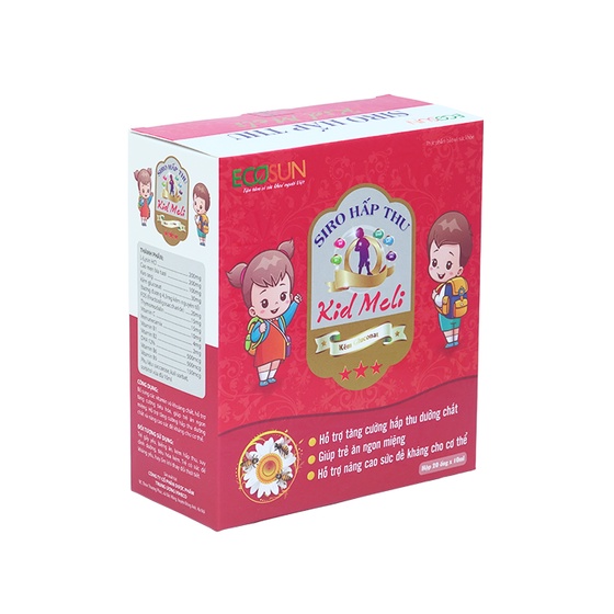 Siro Hấp Thu Kid Meli - Hỗ trợ tăng cường tiêu hóa, giúp trẻ ăn ngon miệng (20 ống)