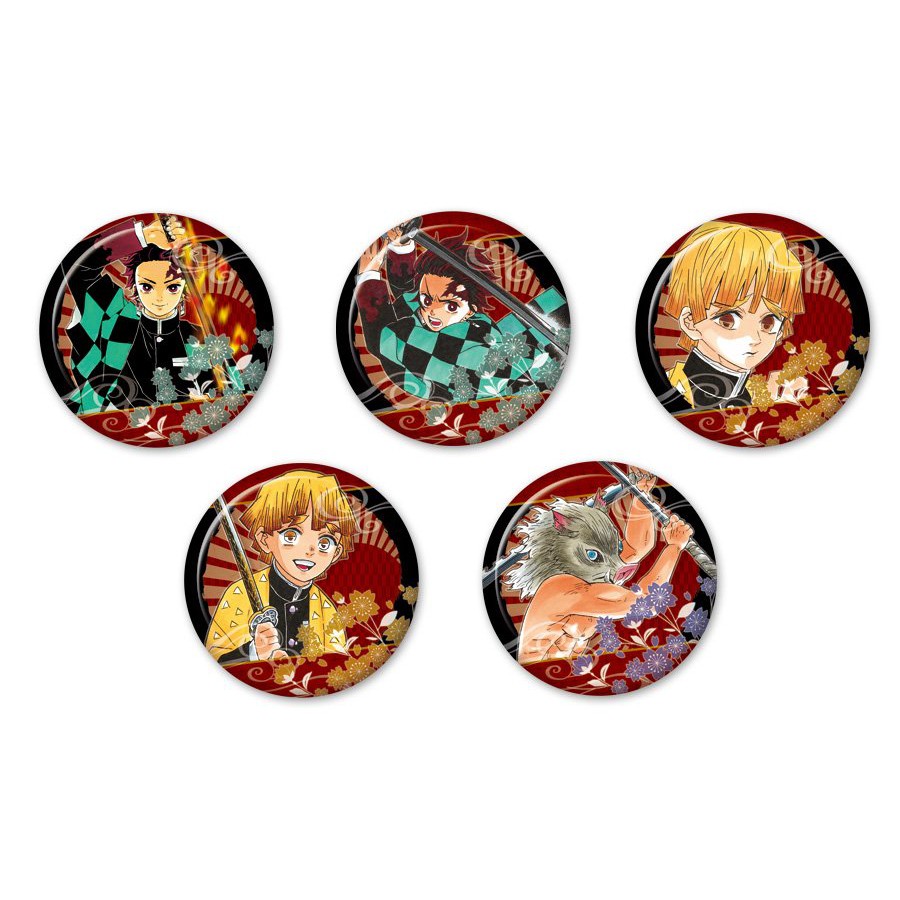 ( 1 chiếc ) Huy hiệu cài áo in hình KIMETSU NO YAIBA pin cài áo anime chibi 16 mẫu xinh xắn