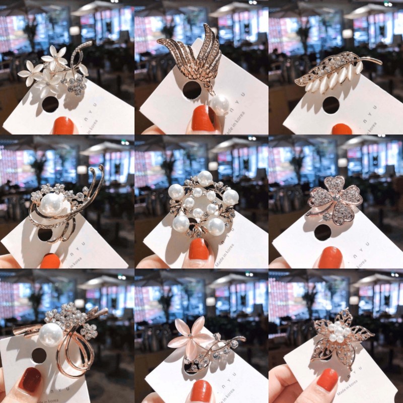 Trâm Cài Áo Hình Bông Hoa Đính Ngọc Trai Giả Dễ Thương