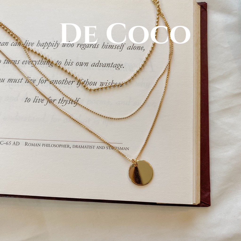 [KHÔNG ĐEN GỈ] Vòng cổ titan layer ba lơp, Layering Necklace De Coco