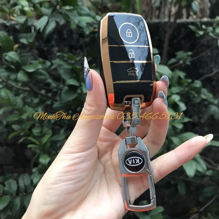 Ốp Chìa Khóa Kia Morning, Cerato, K3, Rondo, Soluto, Seltos - 3 Nút Thông Minh