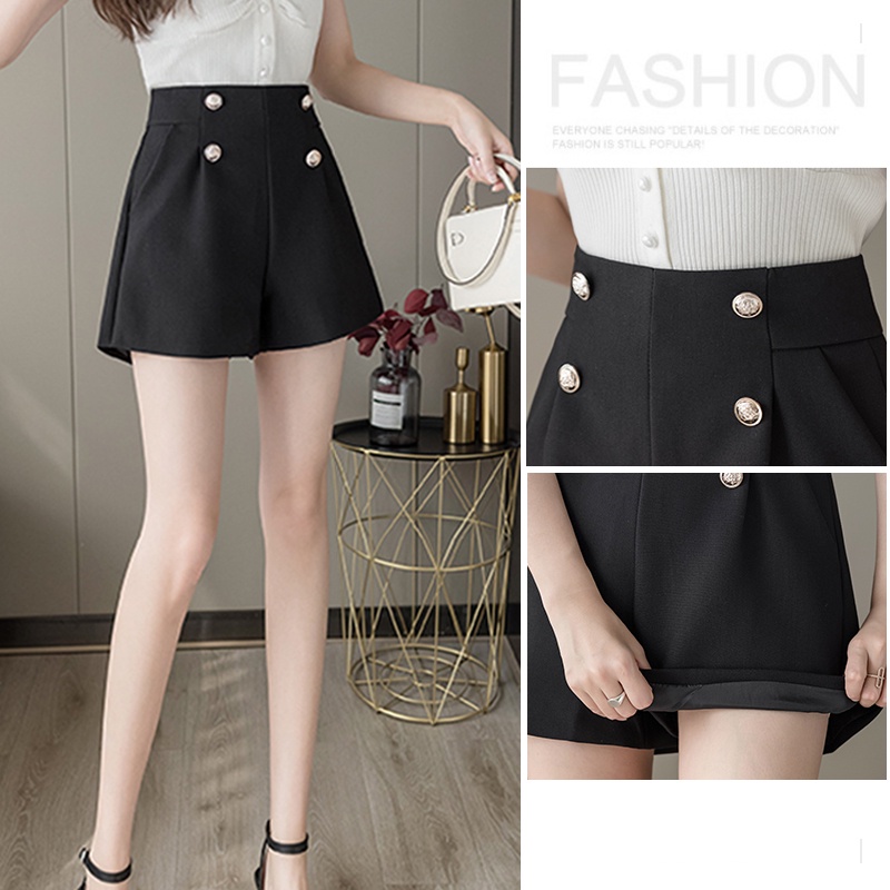 Quần Short Nữ Ống Rộng Lưng Cao Thời Trang Hàn Quốc