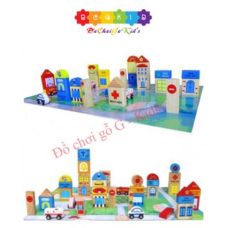 Đồ chơi gỗ Winwintoys - Đồ Chơi mô hình lắp ráp Thành phố tương lai.Đồ chơi xếp hình thông minh cho trẻ em