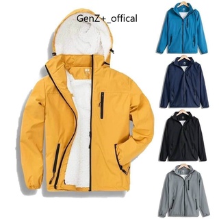 Áo khoác gió lông cừu tráng bạc chống nước 100% - Áo khoác nam dày ấm áp GenZ