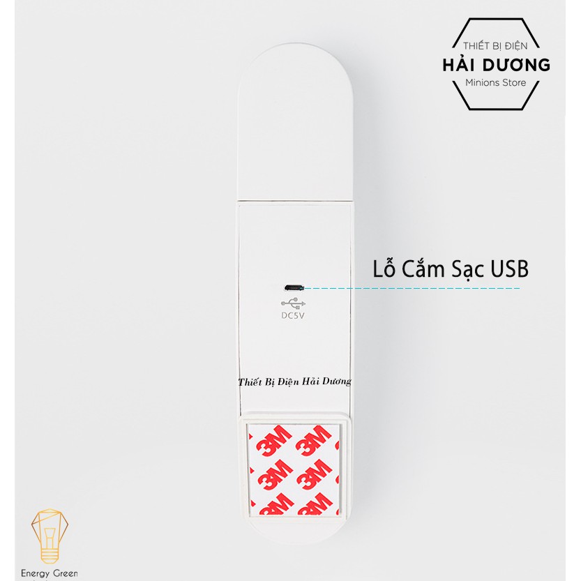 Đèn LED Cảm Biến Chuyển Động Thông Minh Dán Tường Dán Tủ Tháo Rời Di Động Pin Sạc Tích Điện Dễ Dàng DT-3291 - Có Video