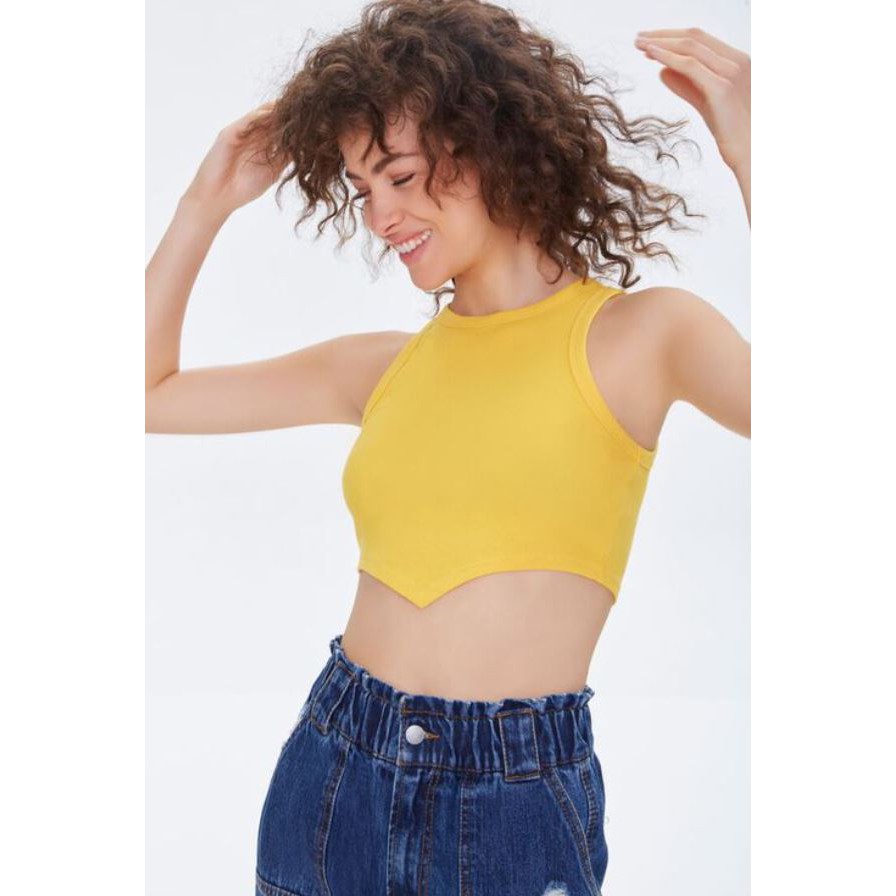 Áo thun nữ ba lổ croptop, áo balo vạt nhọn - Hàng xuất dư