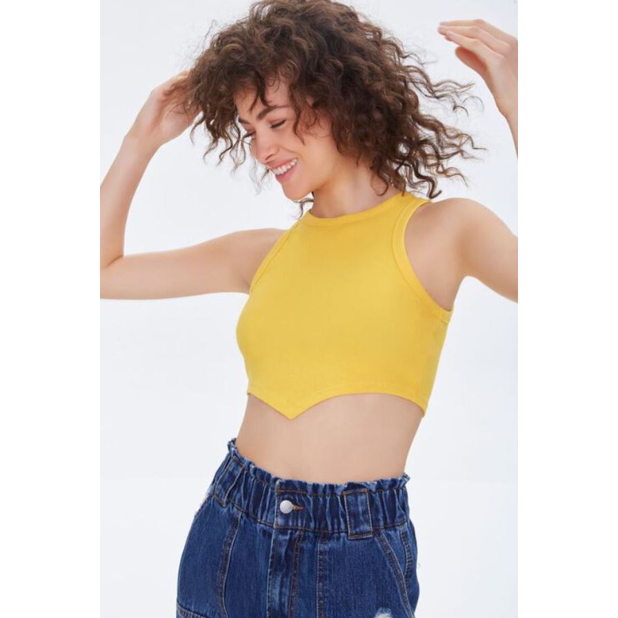 Áo thun ba lổ croptop forever 21, áo balo vạt nhọn - Hàng xuất dư