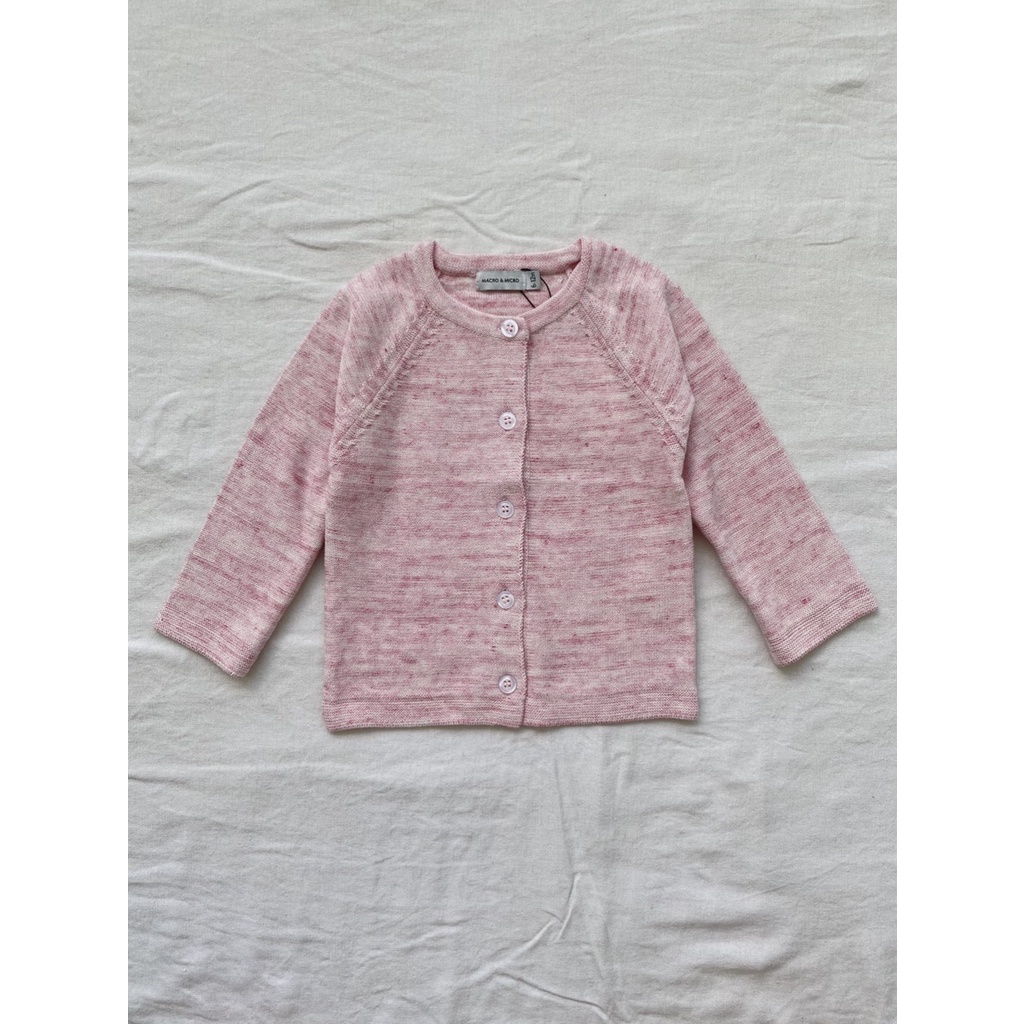 Round Neck Knitted Cardigan Macro &amp; Micro (Áo cardigan cổ tròn)