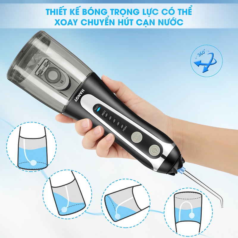 Tăm nước HANGY thế hệ mới HG23 Nâng cấp và HF2 cầm tay HANGY [ TẶNG Kèm củ sạc]