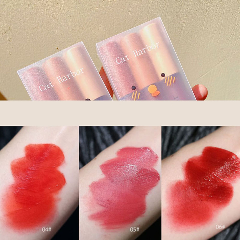 Hộp 3 Son Môi Chống Thấm Nước Không Dính Thành Cốc Trang Điểm Tự Nhiên Dành Cho Nữ | BigBuy360 - bigbuy360.vn