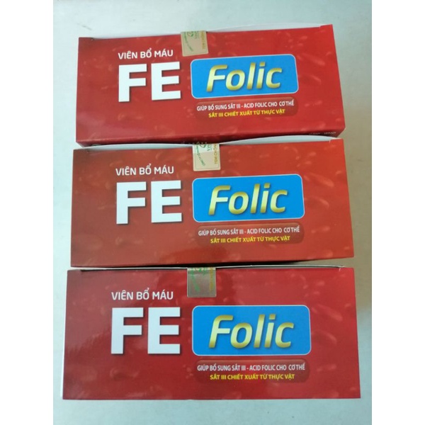 Viên uống bổ máu FE FOLIC giúp bổ xung sắt III và acid folic cho cơ thể