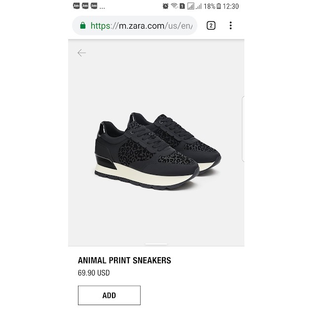 Giày thể thao Za ra ANIMAL PRINT SNEAKERS