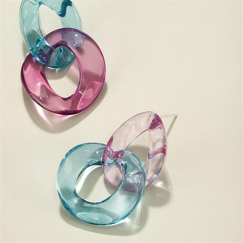 Khuyên Tai Dạng Chuỗi Bằng Acrylic Phong Cách Thời Trang Chất Lượng Cao