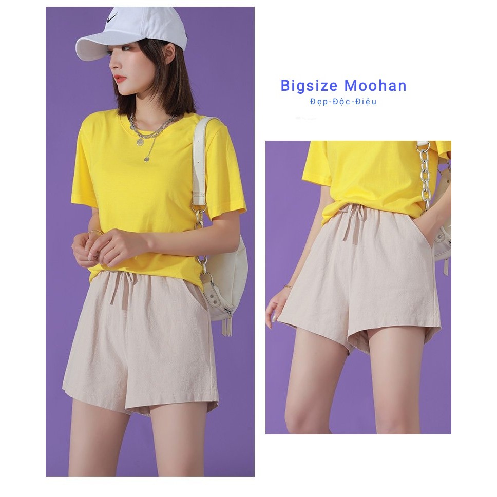 [BIGSIZE MOOHAN] QUẦN SHORT ĐŨI BIGSIZE NỮ ỐNG RỘNG, QUẦN ĐÙI VẢI ĐŨI MẶC CỰC MÁT | BigBuy360 - bigbuy360.vn
