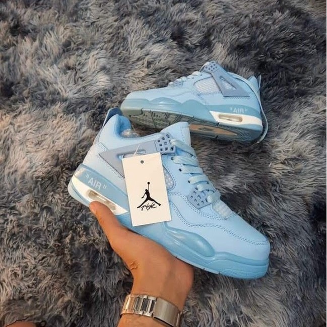 Giày Sneaker Jordan 4 Xanh Dương University Blue Nam Nữ Full Box-Bill