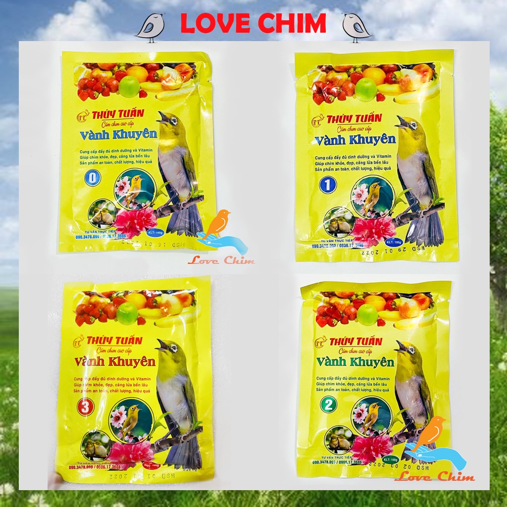 Cám Khuyên Thúy Tuấn 0,1,2 ,3 Cám Thúy Tuấn chim Khuyên, Thức ăn cho chim Khuyên LOVECHIM