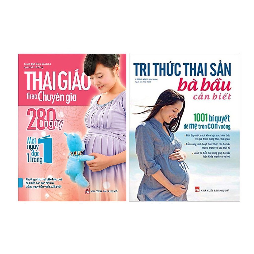 Sách - Combo cẩm nang thai giáo ( Thai giáo chuyên gia 280 ngày + Tri thức thai sản bà bầu cần biết )