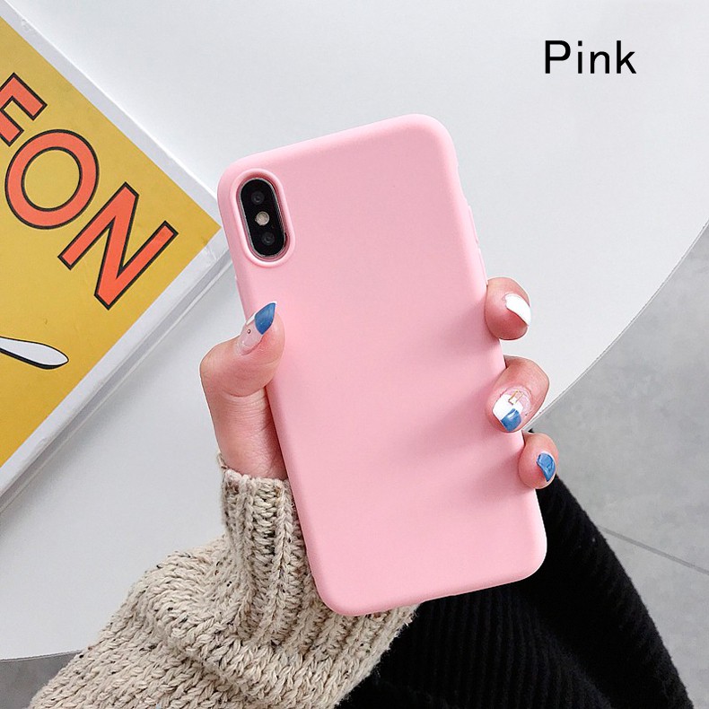 Ốp lưng tpu mềm màu kẹo thời trang cho iphone x xs max xr 7 plus 8 plus 6 plus 6s plus 5 5s se se2