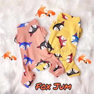 Jum 4 Chân Cotton Hoạ Tiết Cáo Cute Cho Chó Mèo