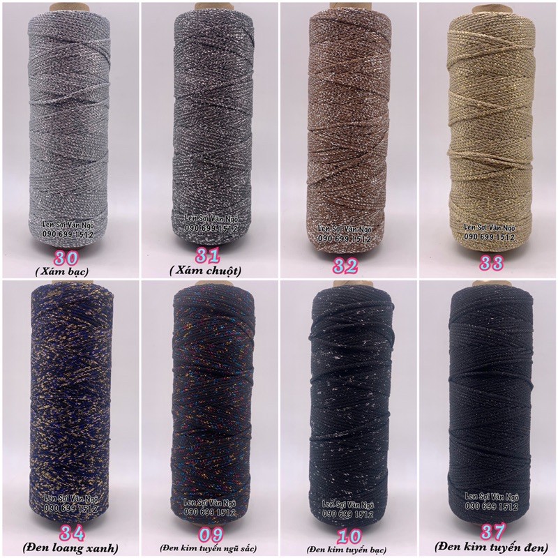 Sợi dệt kim tuyến 2mm Craftyarn VN (cuộn 125gr)