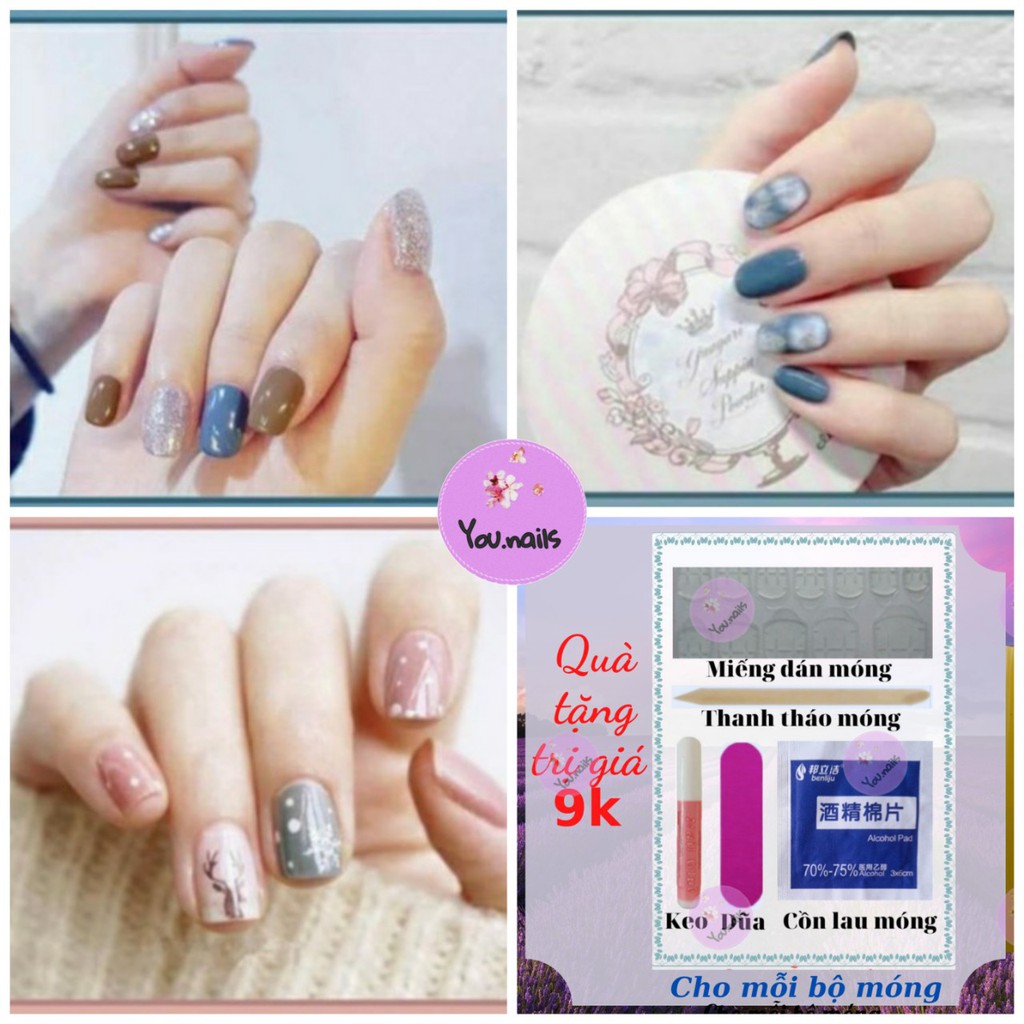 Móng tay giả kèm keo dài nhọn ngắn YOU NAILS (Mã Yn31-Yn40)