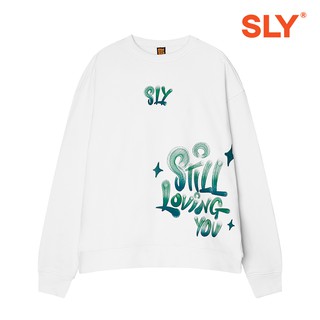 ÁO SWEATER NỈ CHÂN CUA SLY GRAFFITI TRẮNG
