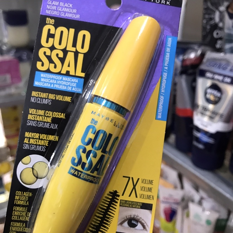 [XẢ KHO] Mascara Dưỡng Mi Collagen Dày Mi gấp 10 lần Maybelline New York Colossal Waterproof 8ml(hàng chính hãng)