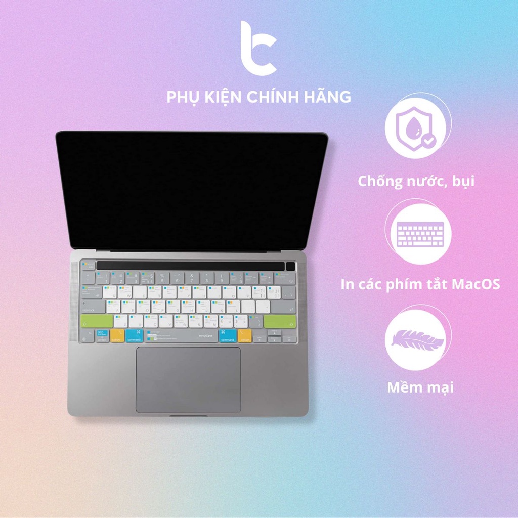 Lót Phím Macbook Bản Phím Tắt Mac OS Innostyle Keyguard Navigator Chống Nước, Chống Bụi Bẩn, Giúp Làm Quen Với M OS