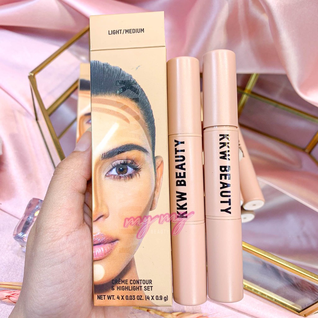 KKW Beauty - Set 2 Cây Tạo Khối Bắt Sáng Hai Đầu KKW Beauty - Creme Contour & Highlight Set | BigBuy360 - bigbuy360.vn