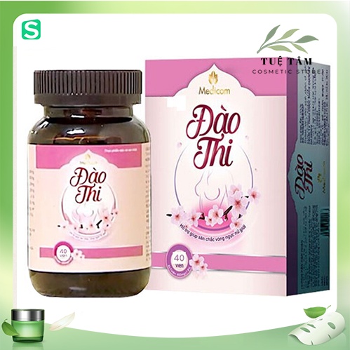 Viên uống nở ngực đào thi hộp 40 viên tăng size vòng 1 đào thi có che tên sản phẩm
