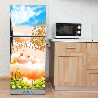 Decal dán trang trí tủ lạnh mẫu phong cảnh 2