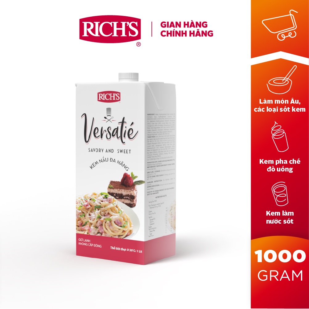 Kem Nấu Đa Năng Rich's Versatie Hộp 1Kg