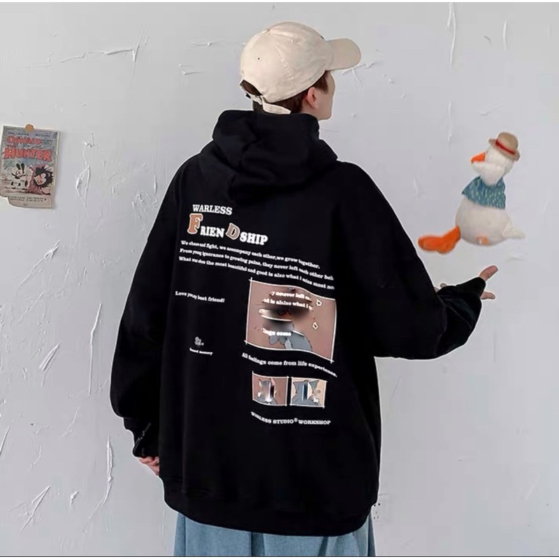 Áo Hoodie MÈO TRUYỆN FRIENSHIP hình thật form unisex | BigBuy360 - bigbuy360.vn