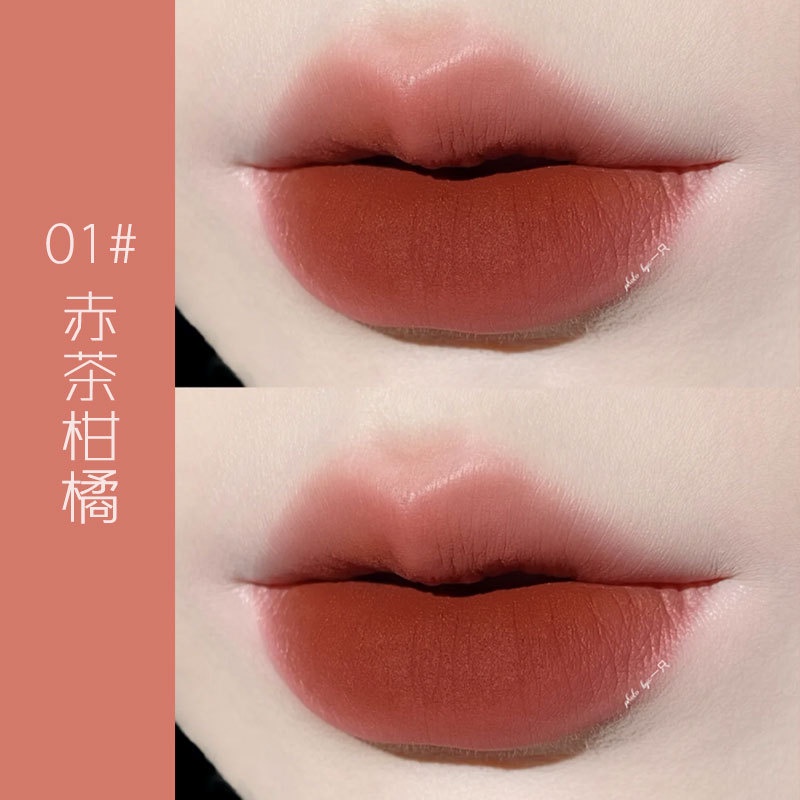 [Hàng mới về] Son thỏi HERORANGE màu kem lỳ mềm mại chống dính cốc