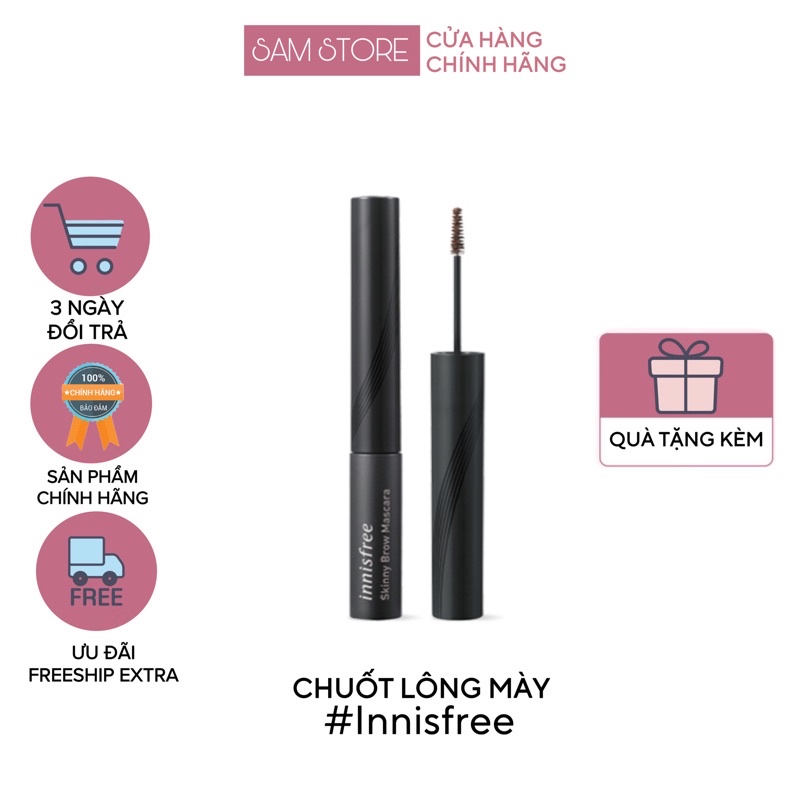 Chuốt mày Innisfree Skinny Brow Mascara 4g chính hãng order Hàn