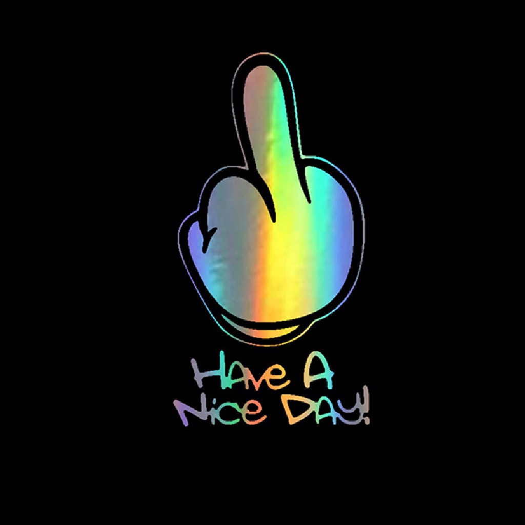 Miếng Dán Trang Trí Cửa Sổ Xe Máy In Chữ Have A Nice Day Nhiều Màu Sắc
