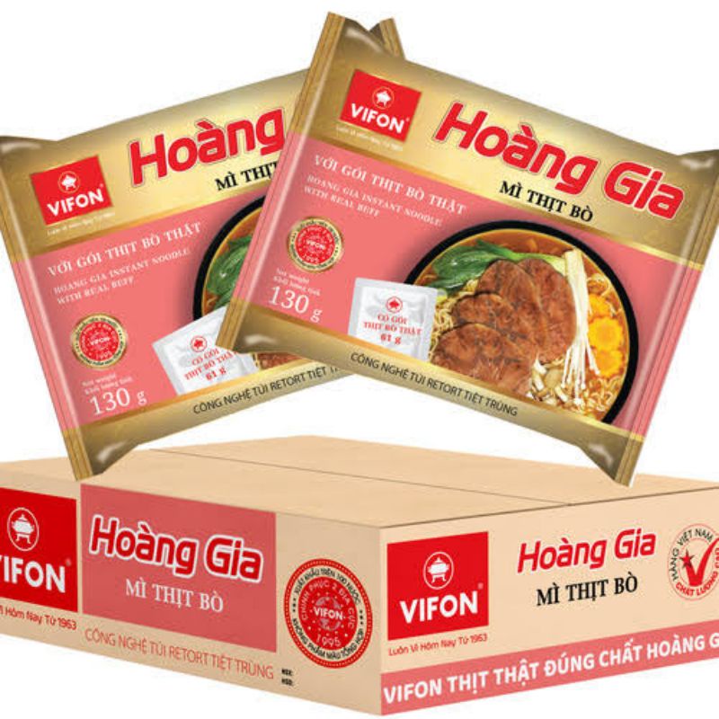 Mì Hải Sản Hoàng Gia Vifon 120g (có gói thịt bằm thật ) - Mì hải sản, Mì thịt bằm, Mì thịt bò Hoàng Gia