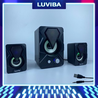 Loa máy tính mini để bàn LED bass mạnh loa vi tính cây pc LUVIBA L1307