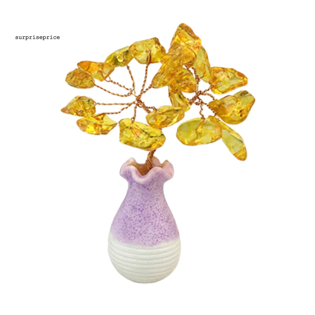 Cây Tài Lộc Bằng Resin Giả Pha Lê Trang Trí Nhanh Chóng Cho SPA