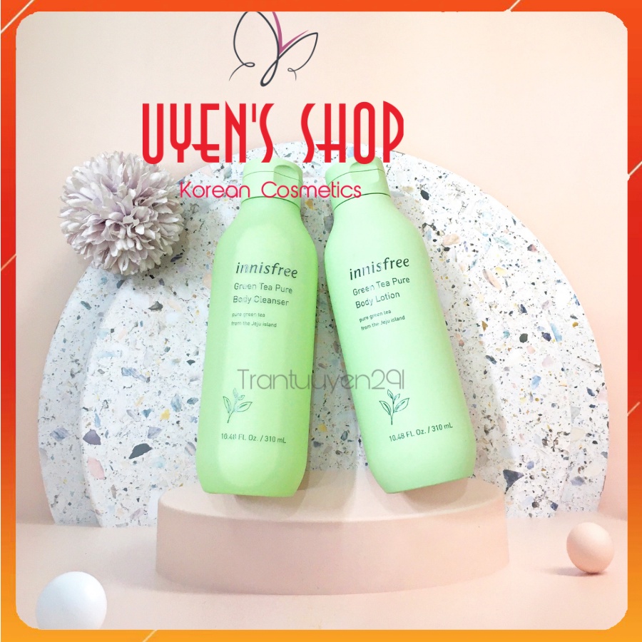 (Tách lẻ) Sữa tắm / sữa Dưỡng Thể Trà Xanh Innisfree Green Tea Pure Body Cleanser/ Body Lotion 300ml