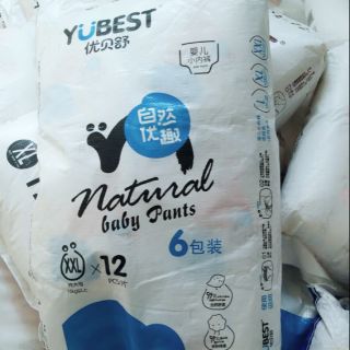 Tã bỉm Quần/ Dán yubest natrul (s132/m108/l96/xxl84/xxl72 ).