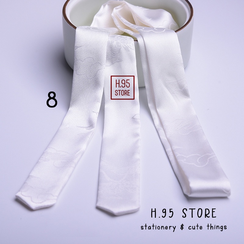 Dây lụa buộc tóc cổ trang đa năng dệt hoa văn chìm