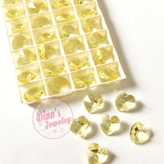 Hạt Pha Lê Swarovski - Trái Tim Crystal Heart Pendant 6202 - Size 14mm - Màu 213 Jonquil