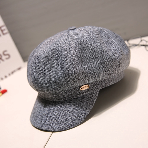 Nón Beret Cotton Linen Trơn Màu Thời Trang Dành Cho Nữ